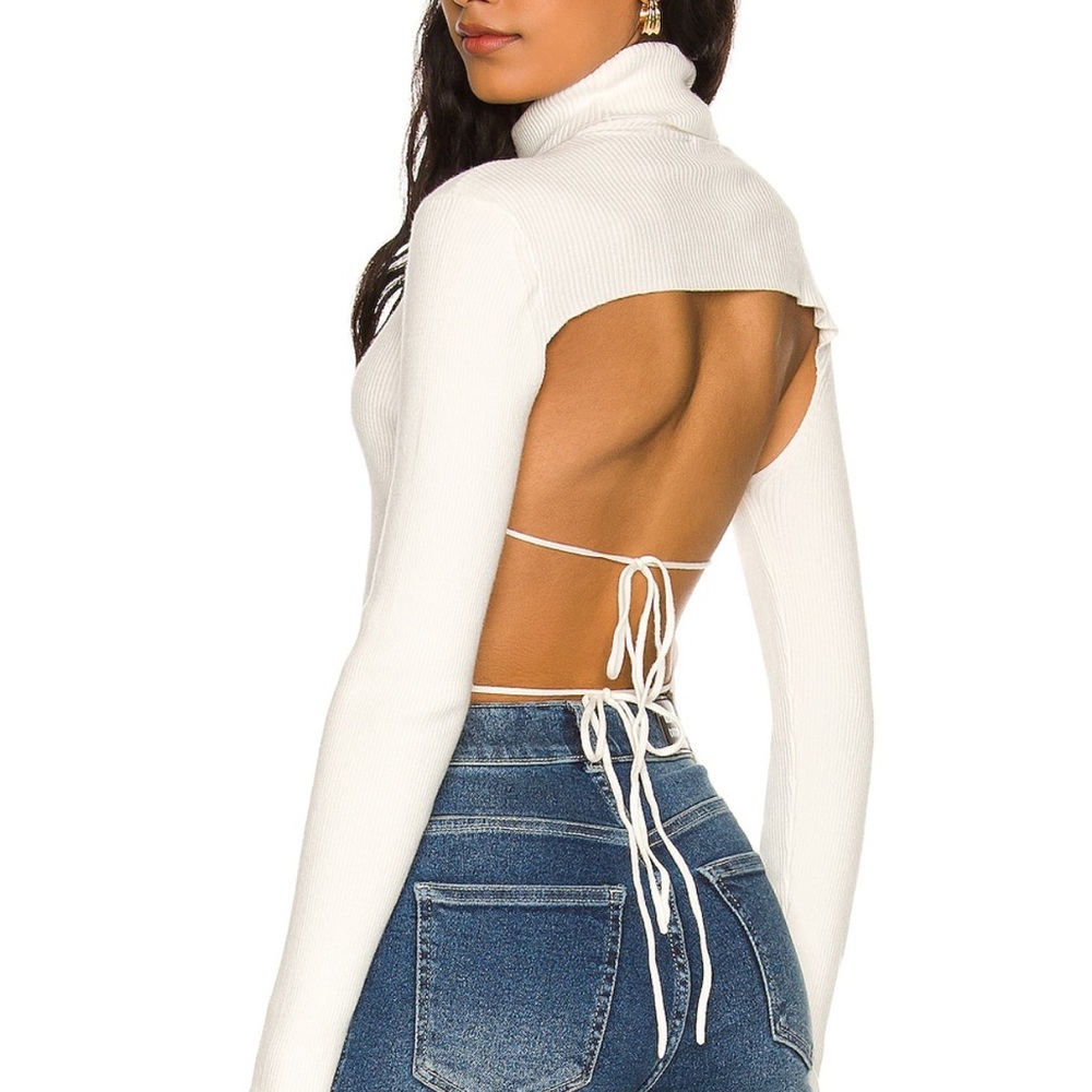 Bardot Backless Knit Top